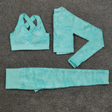 Camouflage Three-piece Workout Set