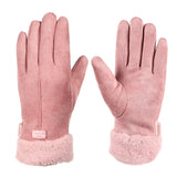 Suede FurLined Electric Heating Gloves