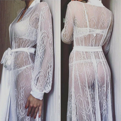 Mesh Lingerie See Through Robe