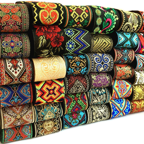 3 Yards 5CM Vintage Ethnic Embroidery Lace Ribbon