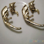 Long Tail Leopard Cat Stud Earrings