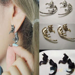 Long Tail Leopard Cat Stud Earrings