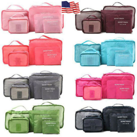 6pcs Waterproof Travel Pouches