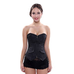 Sexy Black Striped Overbust Corset