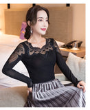 Mesh Casual Hollow Blouse