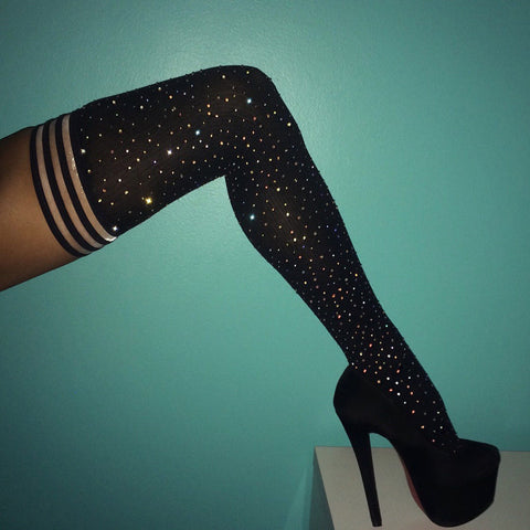 Bling Thigh High Over the Knee Socks