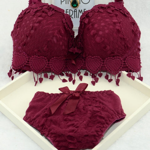 Embroidery Tassel Underwear Set