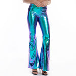 Sexy Leather Metallic Pants