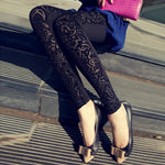 Decorative Pattern Lacy Leggings