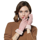 Suede FurLined Electric Heating Gloves