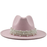 Balinese Casual Women Pearl Felt Hat