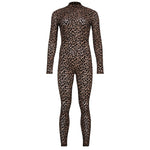 Leopard Print Bodycon Jumpsuit