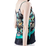 Casual V-Neck Printed Sleeveless Blouse