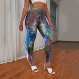 3D Mermaid Printed Pattern Leggings