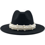 Balinese Casual Women Pearl Felt Hat