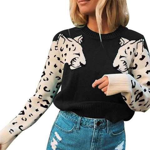 Thick Leopard Sweater
