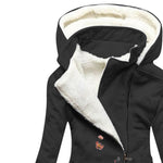 Fashion Velvet Women Cotton-padded Jacket