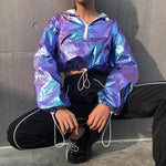 Long Sleeve Holographic Hooded Jacket