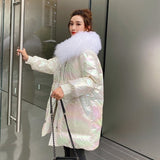 Fashion Holographic Duck Down Coat