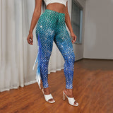 3D Mermaid Printed Pattern Leggings