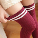 Striped, Sporty & Lace Trimmed Thigh High Stockings