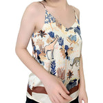 Casual V-Neck Printed Sleeveless Blouse