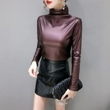 Turtleneck Long Sleeve Pullover Top