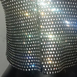 Shiny Crystal Rhinestone Crop Top