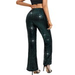 Bling Sparkling Sequined Flare Pants