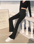 Elastic Slim Flared Pants