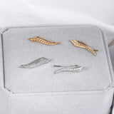 Leaf Stud Ocicat Earrings