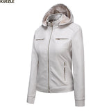 Ladies' Hooded Moto Jacket