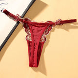 Embroidered Butterfly Thong (various colors)