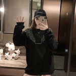 Grunge Plain Gothic Sweatshirt