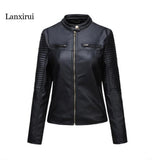 Zipper Pocket Faux Leather Jackets