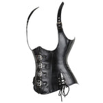 Leather-like Halter Corselet Top