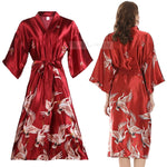 Long Kimono Satin Sleepwear