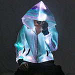 Luminous Led Light Zipper Hoodie