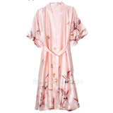 Long Kimono Satin Sleepwear