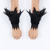 Punk Gothic Feather Wrist Cuff