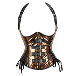 Leather-like Halter Corselet Top