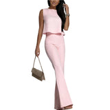 Two-piece Elegant Back Hollow Set