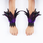 Punk Gothic Feather Wrist Cuff