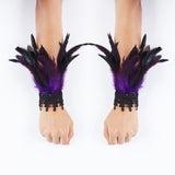 Punk Gothic Feather Wrist Cuff