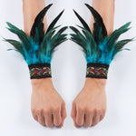 Punk Gothic Feather Wrist Cuff