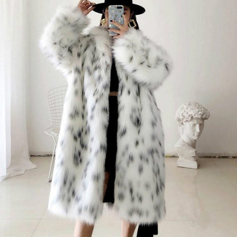 Faux Fox Fur Coat