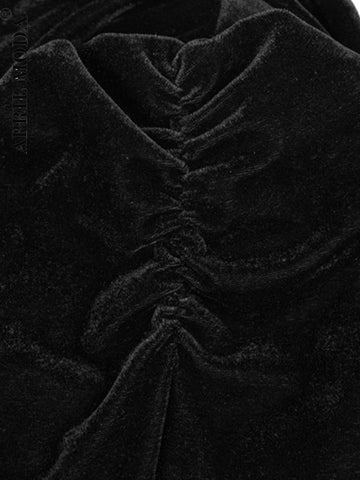 Gothic Black Velvety Crop Jacket
