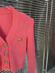 Spring Vintage Button V-Neck Cardigan