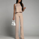 Two-piece Elegant Back Hollow Set