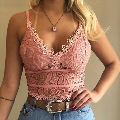 Floral Lace Padded Push-Up Bralette